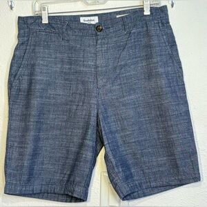 Goodfellow & Co Navy Chambray Flat-Front Men's Shorts - Sz 32
